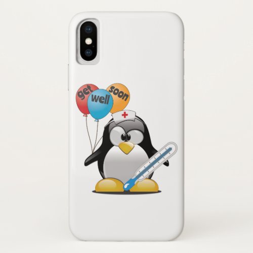 Get well soon Penguin Nurse iPhone XS Case