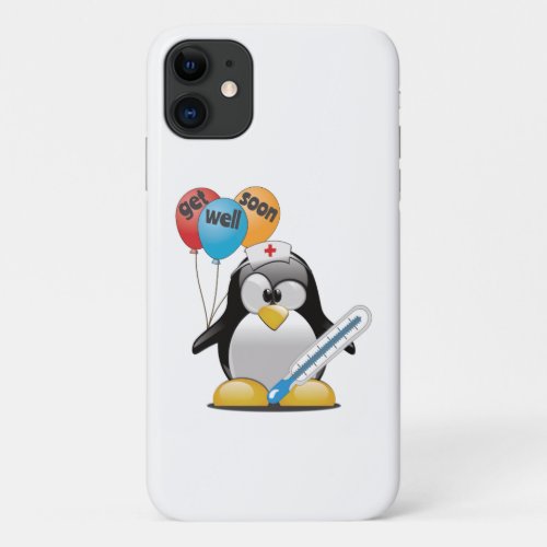 Get well soon Penguin Nurse iPhone 11 Case