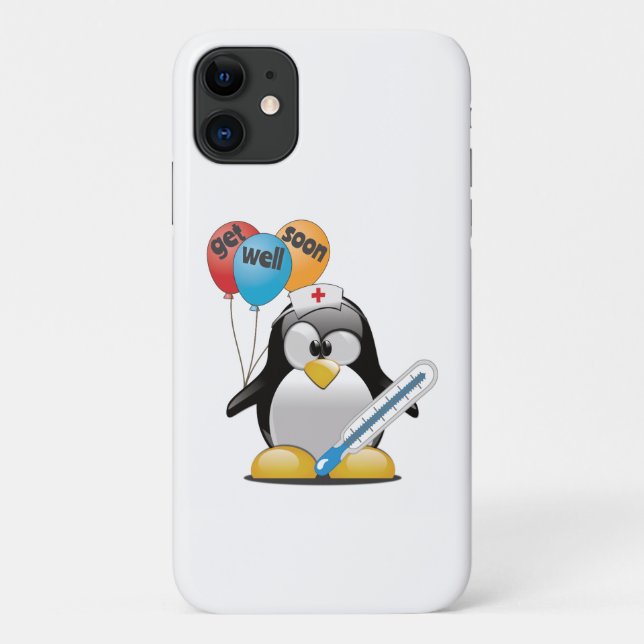 Get well soon. Penguin Nurse. Case-Mate iPhone Case (Back)