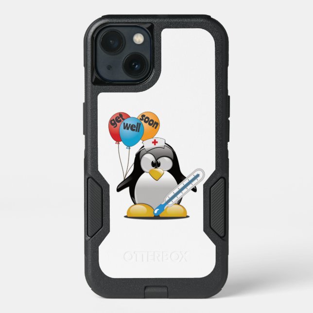 Get well soon. Penguin Nurse. Otterbox iPhone Case (Back)