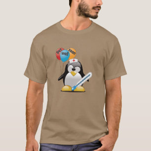 Get well soon. Penguin Nurse. T-Shirt