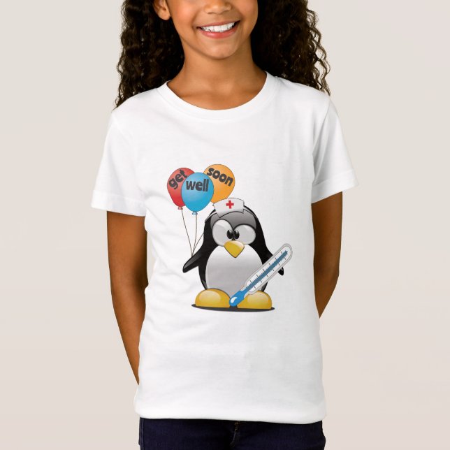 Get well soon. Penguin Nurse. T-Shirt (Front)
