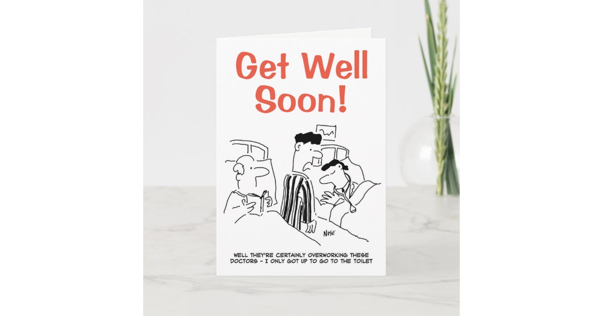 Get Well Soon - Personalise Inside Message Card | Zazzle