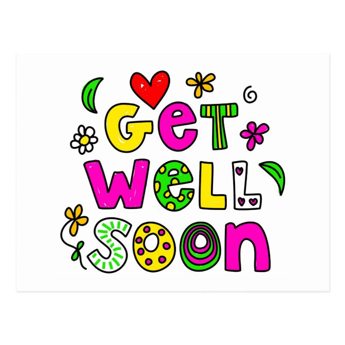 Get Well Soon Post Cards