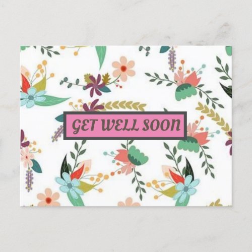 Get well soon postcard