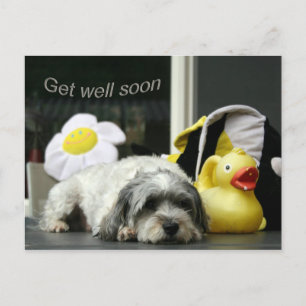 get well soon postcard