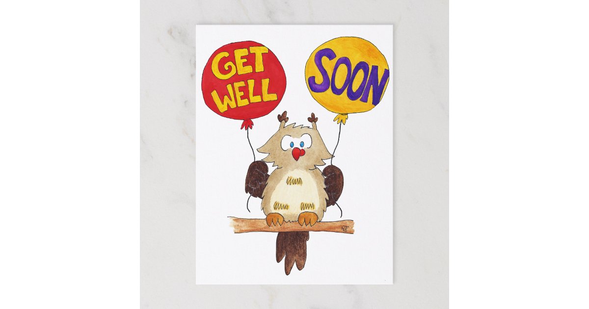 GET WELL SOON postcard by Nicole Janes | Zazzle