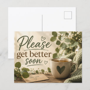 Get Well Soon Postcard – Warm & Cozy