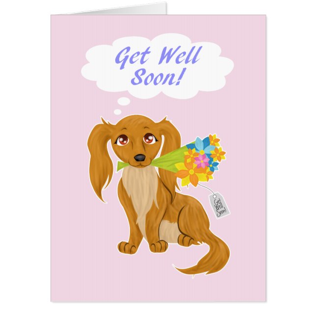 Get Well Soon Puppy Big Card (Front)