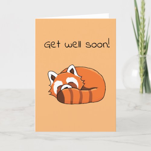 Get Well Soon Red Panda Card