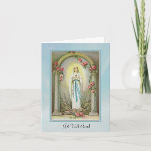 Get Well Soon Religious Prayer Virgin Mary Card
