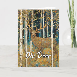 Get Well Soon Rustic Artistic Oh Deer Letterpress Thank You Card