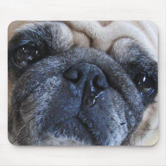 Get Well Soon Sick Pug Dog Mouse Pad (Front)