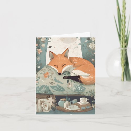 Get Well Soon _ Sleeping Fox  Card