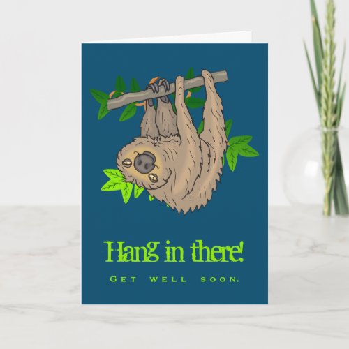 Get Well Soon Sloth Card