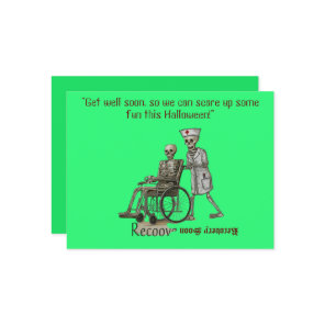 "Get well soon, so we can scare up some fun" Postcard