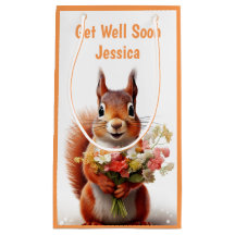 Get Well Soon Squirrel Cute Personalized Name