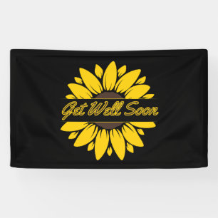 Get Well Soon Sunflower 3x5 Vinyl Banner