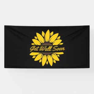 Get Well Soon Sunflower 4x8 Vinyl Banner