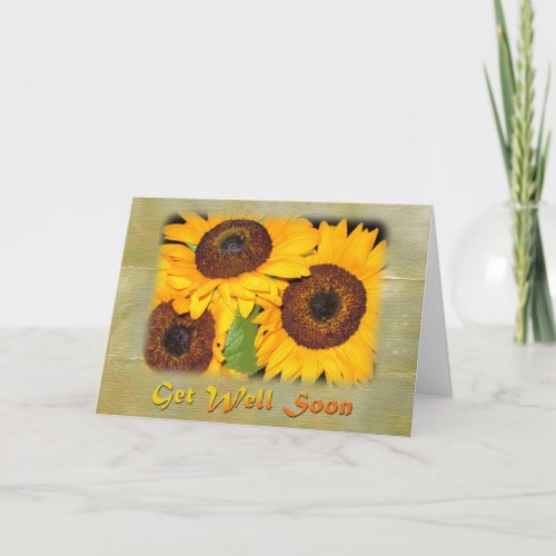 Get Well Soon Sunflowers Card