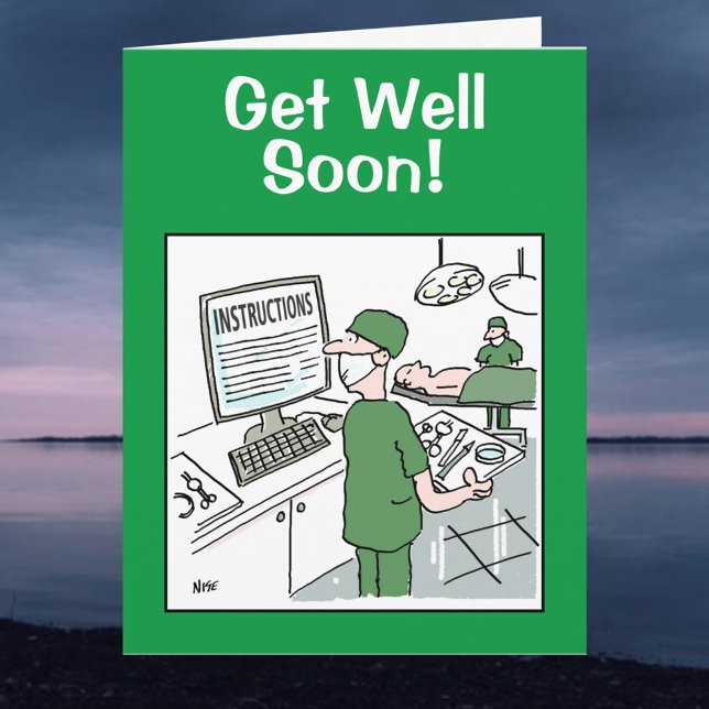 Get Well Soon - Surgeon Checks Instructions Card (Creator Uploaded)