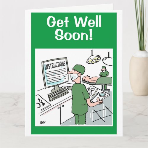 Get Well Soon _ Surgeon Checks Instructions Card