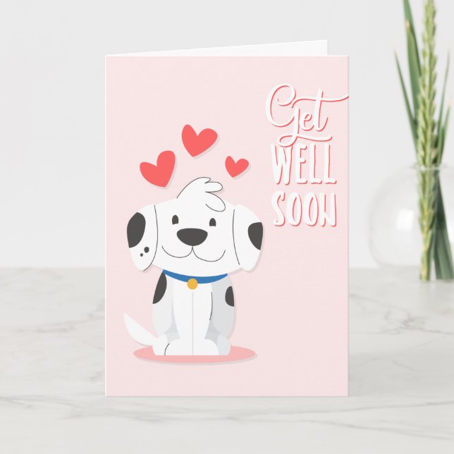Get Well Soon Sweet Puppy Greeting Card (Front)