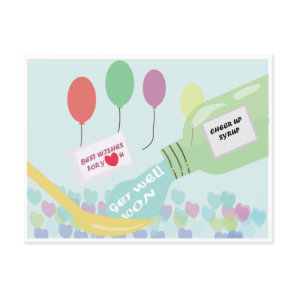 Get Well Soon Syrup Postcard