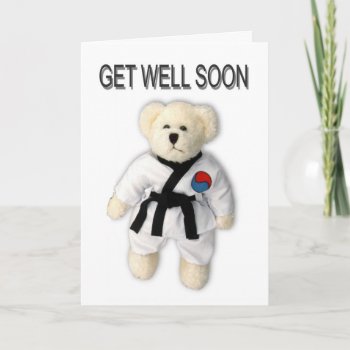 Get Well Soon Tae Kwon Do Card by MartialArtsParty at Zazzle