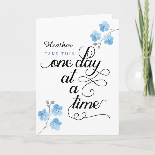 Get Well Soon Take This One Day at a Time Card