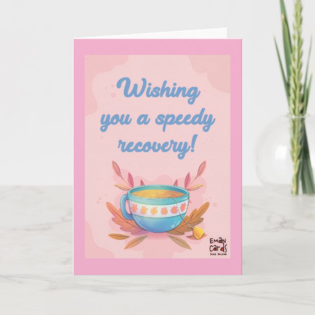 Get Well Soon - Tea Cup Card (Front)