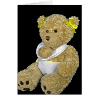 Get well soon teddy bear card