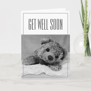 Get Well Soon - Child's Teddy Bear Greeting Card Greeting Card for Sale by  Tarrastrading