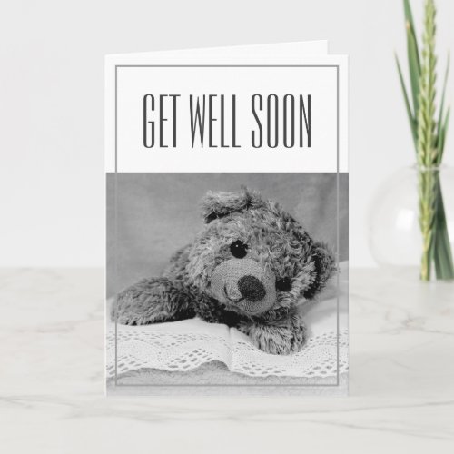 Get Well Soon Teddy Bear Card