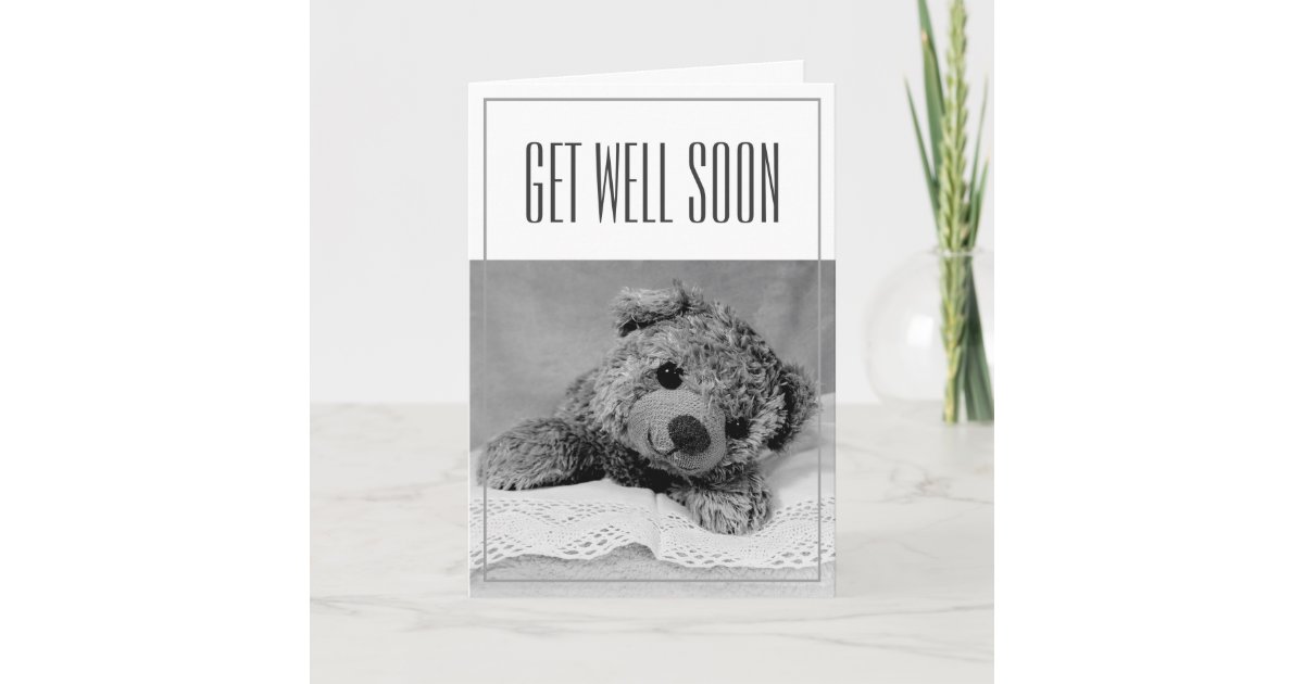 Get Well Soon Teddy Bear Card
