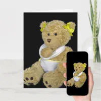 Cute Teddy Bear Bear Sick Get Well Card