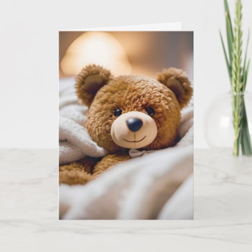 Get Well Soon Teddy Bear Card