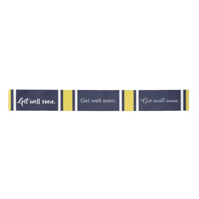 Get Well Soon Template 3 Fonts Frames Satin Ribbon (Front)
