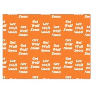 Get well soon text on orange