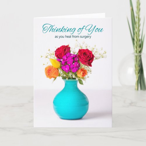 Get Well Soon Thinking of You Surgery Holiday Card