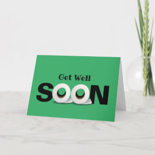 Get Well Soon toilet paper roll Card