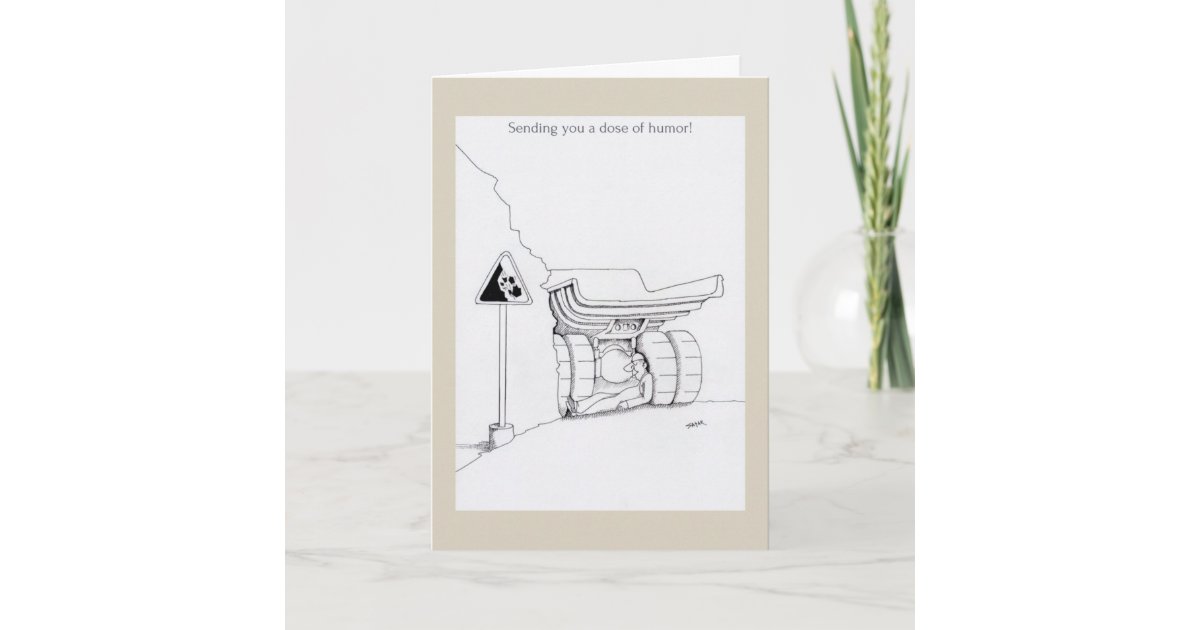 Get Well Soon Trucker Cards Funny Trucker Cartoon Card Zazzle Com