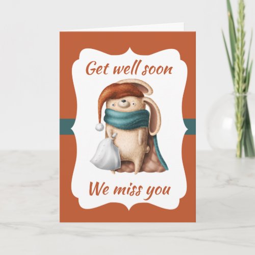 Get Well Soon We Miss You Group Office Card