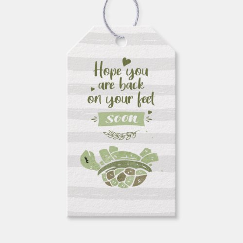 Get Well Soon Wishes Sympathy Modern Gift Tags