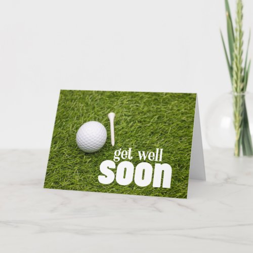 Get well soon with Golf ball for Golfer  Card