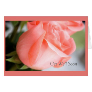 Get Well Soon with Rose Design Card