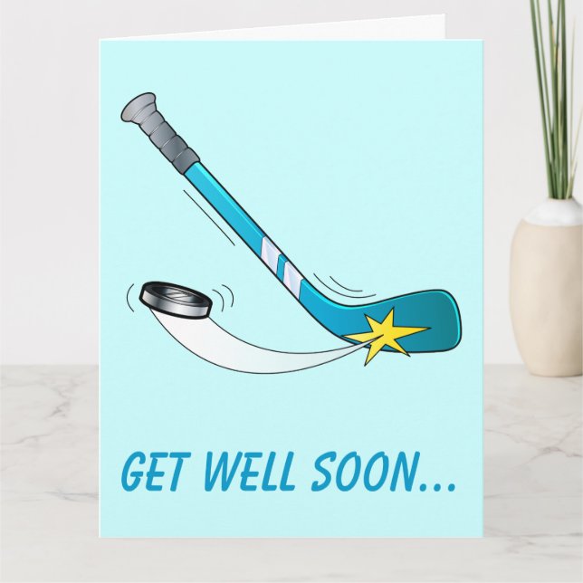 Get Well Teammate from Hockey Team Big Card (Front)