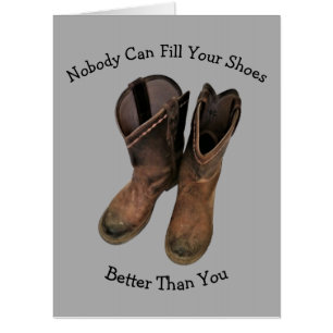 Get Well Western Boots  (Big 18"x24") Card