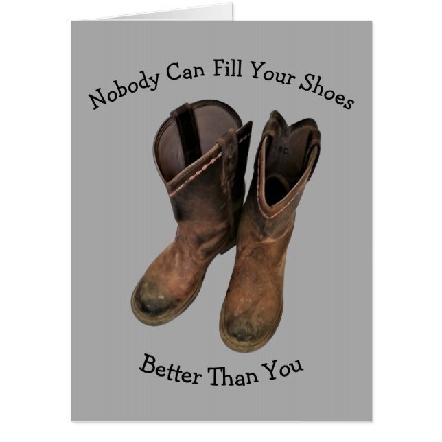 Get Well Western Boots  (Big 18"x24") Card (Front)