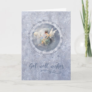 Get Well Wishes Fairy in the Moon Card